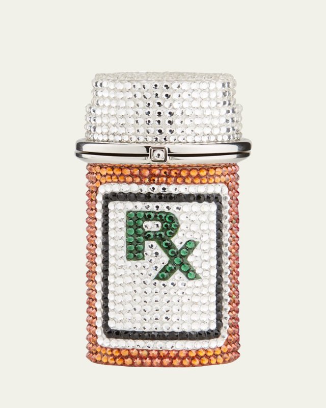 Prescription Bottle RX Crystal Pillbox
